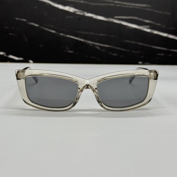 NEW SAINT LAURENT SL658 003 CAT EYE TRANSPARENT GRAY WOMEN SUNGLASSES SL 658 003